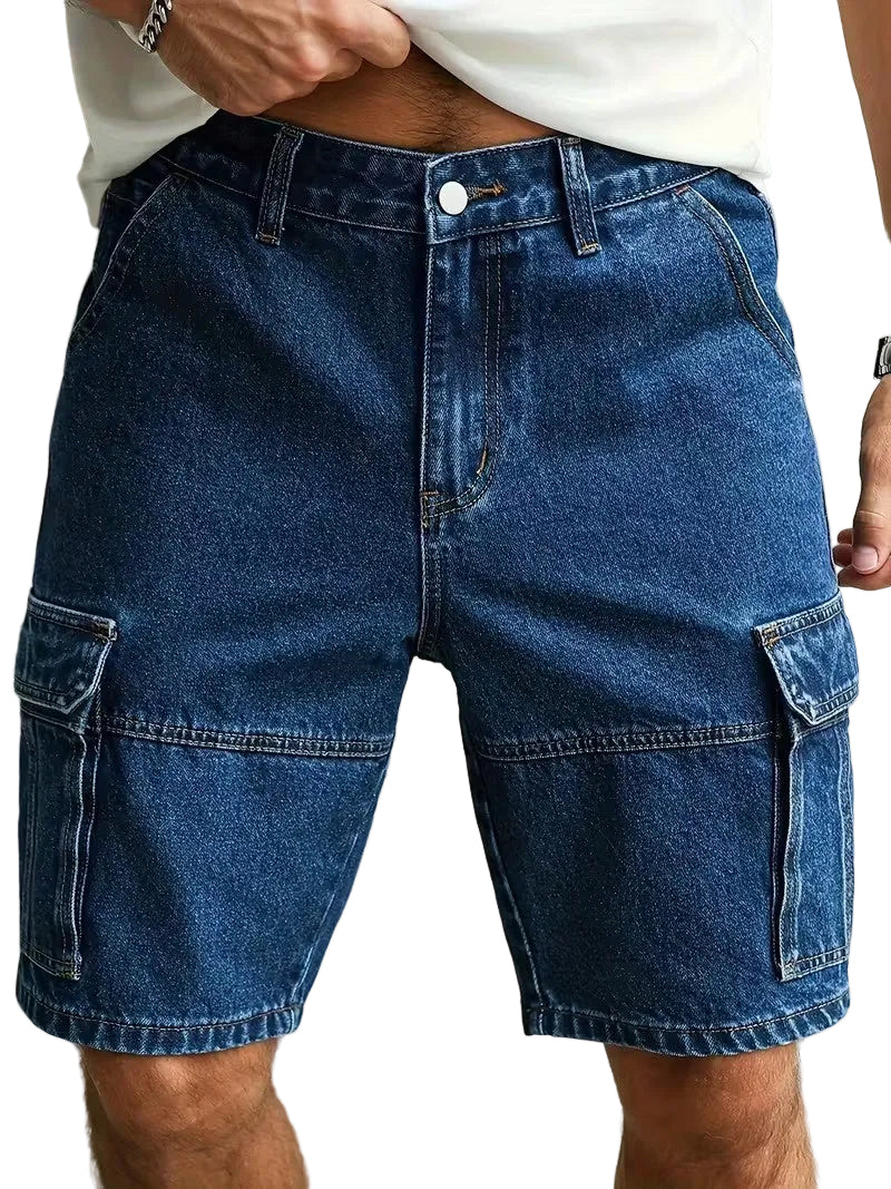 Herr cargoshorts med flera fickor