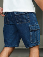 Herr cargoshorts med flera fickor