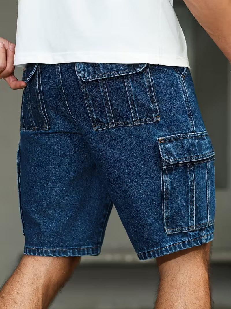Herr cargoshorts med flera fickor