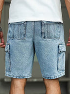 Herr cargoshorts med flera fickor
